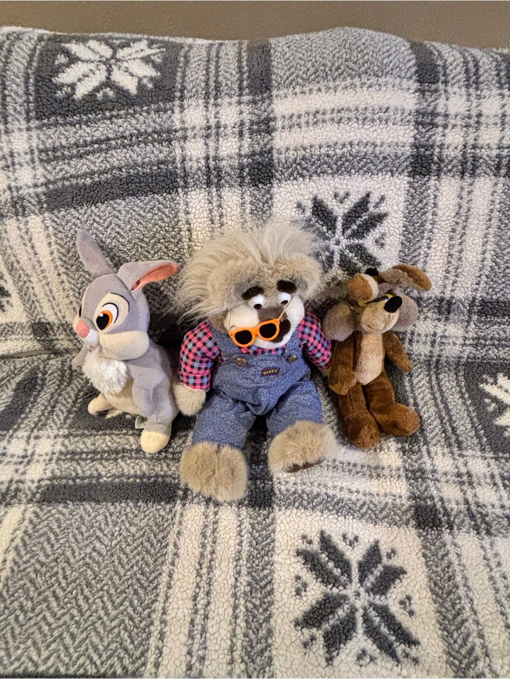 Vintage Plush Bubba , Disney rabbit and wolf